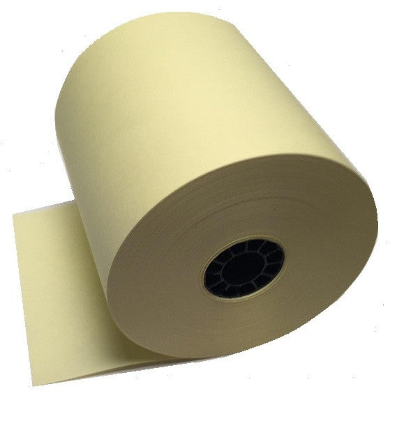 1 Ply 3” X 165’ Canary Bond Paper - 50 Rolls/Case | Premier Paper